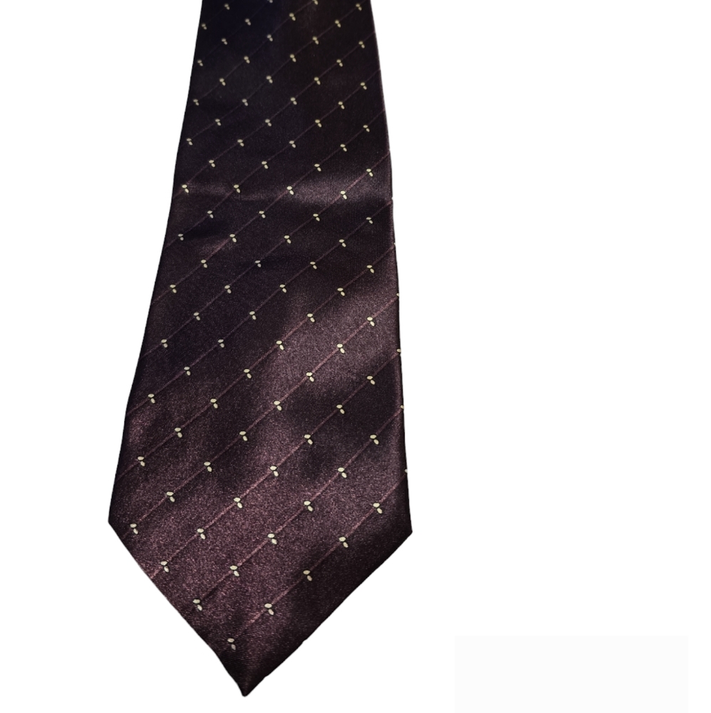 Vintage Personality Brown w Poka Dots Mens Tie